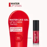 flormar Water Lip Stain - Помада для губ с питательным действием, 6.4 мл, оттенок 002 Love Craft — фото 3