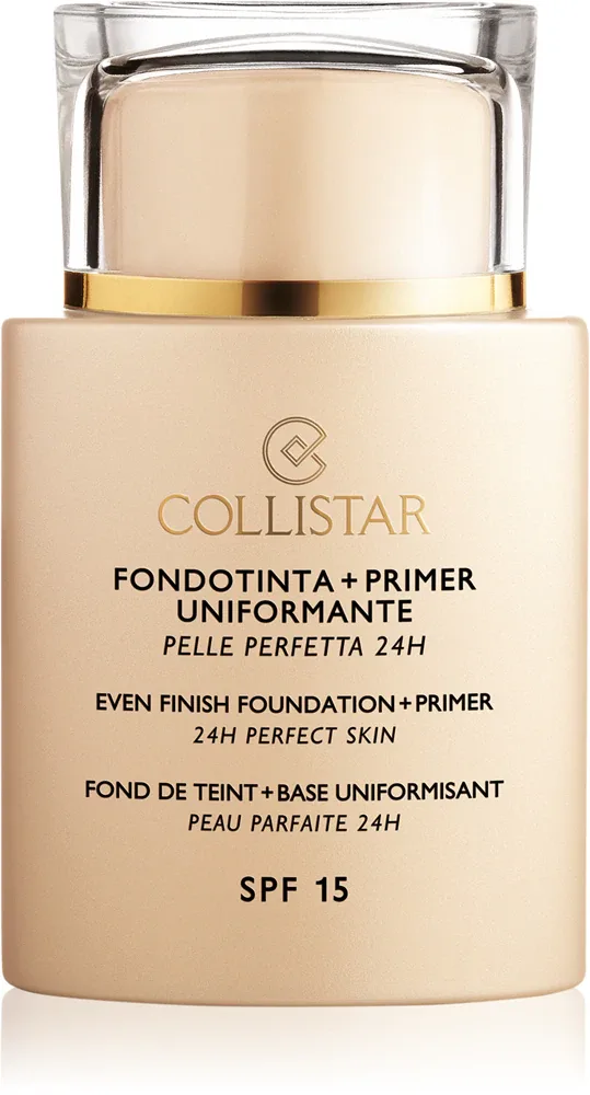 Collistar Even Finish Foundation+Primer 24h Perfect Skin - Основа под макияж SPF 15, 35 мл, оттенок 1 Ivory