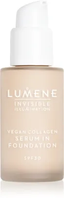 Lumene Invisible Illumination Vegan Collagen Serum in Foundation - Легкий питательный тональный крем, 30 мл, оттенок SPF 30 00
