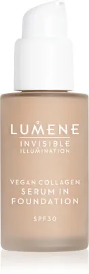 Lumene Invisible Illumination Vegan Collagen Serum in Foundation - Легкий питательный тональный крем, 30 мл, оттенок SPF 30 2