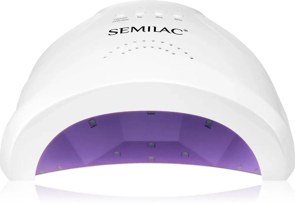 УФ-лампа Semilac UV LED Lamp 48/24W для маникюра, с тремя режимами отверждения, 1 шт