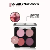 flormar Color Eyeshadow Palette - Палетка теней для век, 6 г, оттенок 001 Rising Star — фото 3