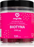 Жевательные мармеладки MyVita Naturalne Zelki Biotyna с биотином, для кожи, волос и ногтей, 120 шт — фото 1