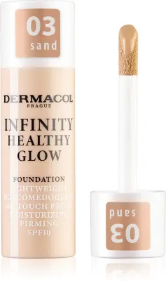 Dermacol Infinity Healthy Glow - Тональный флюид SPF 10, 20 г, оттенок 03 Sand