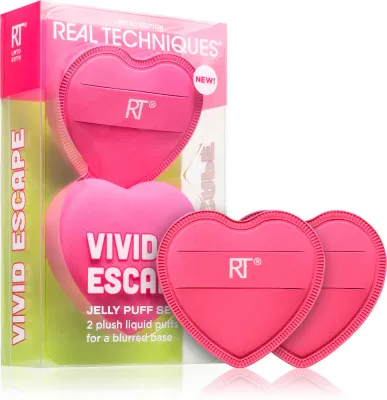 Real Techniques Vivid Escape All About that Base Puff Set - Губка для макияжа, 2 шт