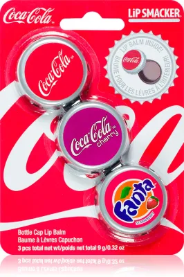Lip Smacker Coca Cola - Бальзам для губ 5 шт аромат Original, Cherry & Fanta, 9 г