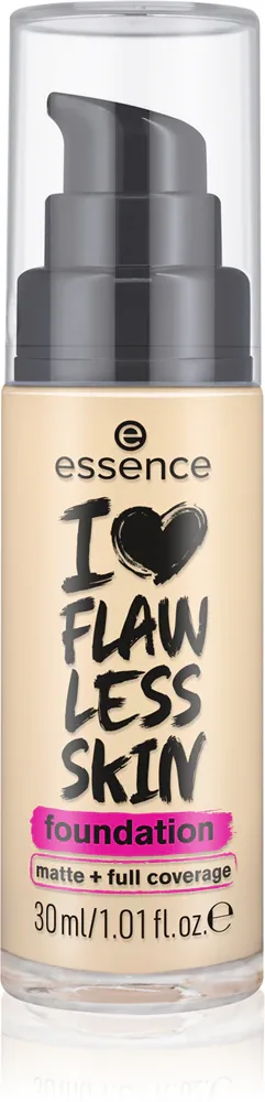 Тональный крем essence I LOVE FLAWLESS SKIN матирующий, с высокой кроющей способностью, 30 мл, оттенок 20 - Medium Porcelain