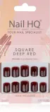 Nail HQ Square - искусственные ногти, 24 шт, оттенок Deep Red — фото 1