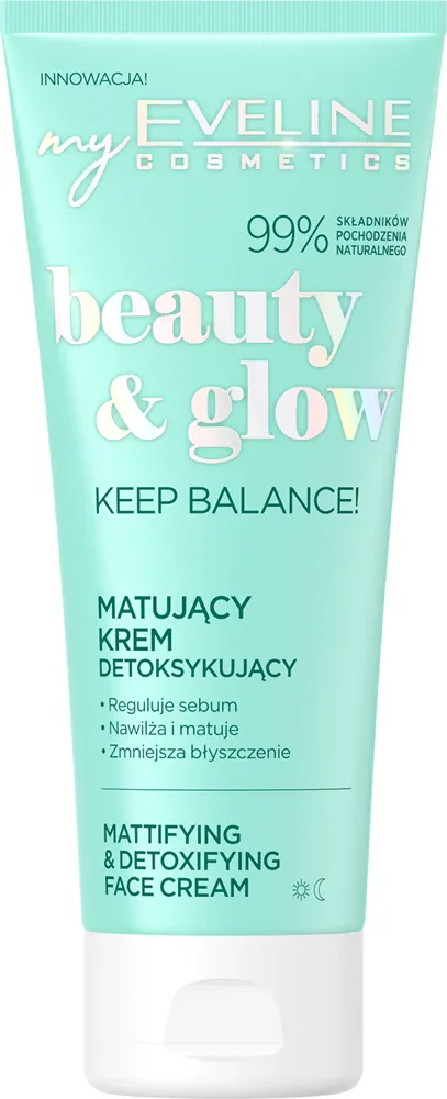 Eveline Cosmetics Beauty & Glow Keep Balance! - Матирующий крем с детокс-эффектом, 75 мл