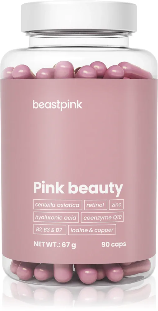 Витаминный комплекс BeastPink Pink Beauty для волос, ногтей и кожи, в капсулах, 90 капсул