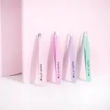 Набор пинцетов Brushworks Tweezer Set Pastel для бровей и лица, 4 шт — фото 2