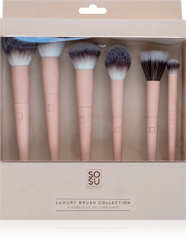 SOSU Cosmetics Luxury Brush Face Collection - Набор кистей для лица, 6 шт