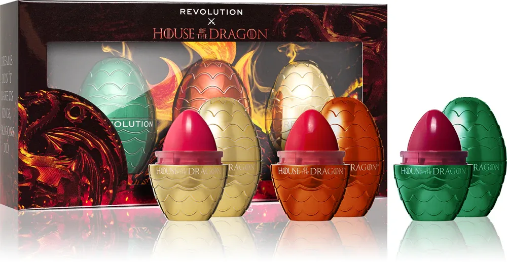 Makeup Revolution X House of Dragon Dragon Egg - Подарочный набор для губ и щек, 1 шт
