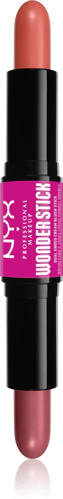 NYX Professional Makeup Wonder Stick Cream Blush - Палетка двустороннего стика для контурирования, 2 г, оттенок 02 Honey Orange N Rose