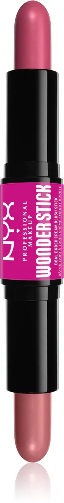 NYX Professional Makeup Wonder Stick Cream Blush - Палетка двустороннего стика для контурирования, 2 г, оттенок 01 Light Peach and Baby Pink