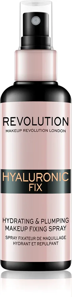Makeup Revolution Hyaluronic Fix Hydrating & Plumping - Спрей для фиксации макияжа с увлажняющим действием, 100 мл