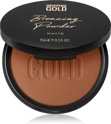 Dripping Gold Luxury Tanning Bronzing Powder - Компактная бронзирующая пудра для тела и лица, 15 г