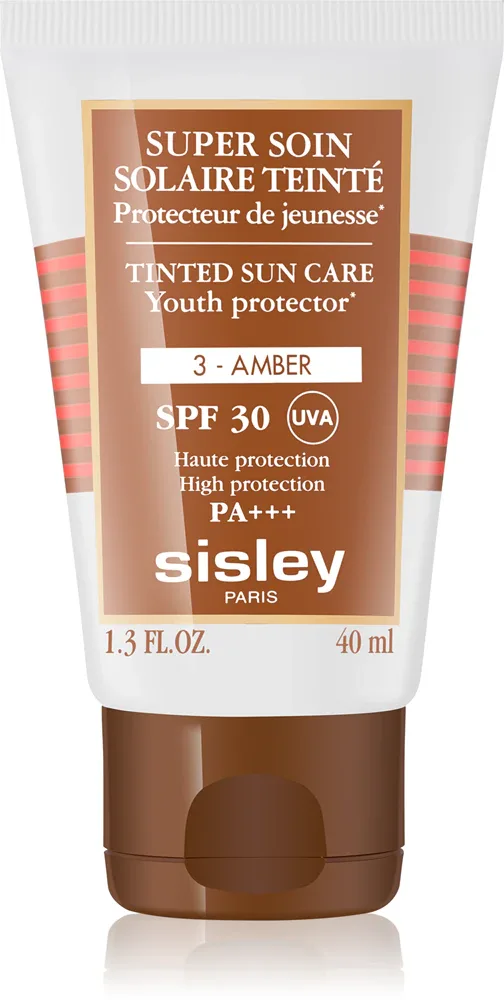 Sisley Super Soin Solaire Teinte - Защитный тонизирующий крем для лица SPF 30, 40 мл, оттенок 3 Amber