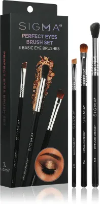 Sigma Beauty Brush Set Perfect Eyes - Набор кистей для глаз и бровей, 3 шт