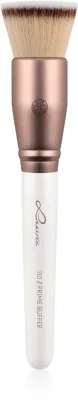 Luvia Cosmetics Prime Vegan Prime Buffer - Остроконечная кисть для макияжа Pearl White / Metallic Coffee Brown, 1 шт