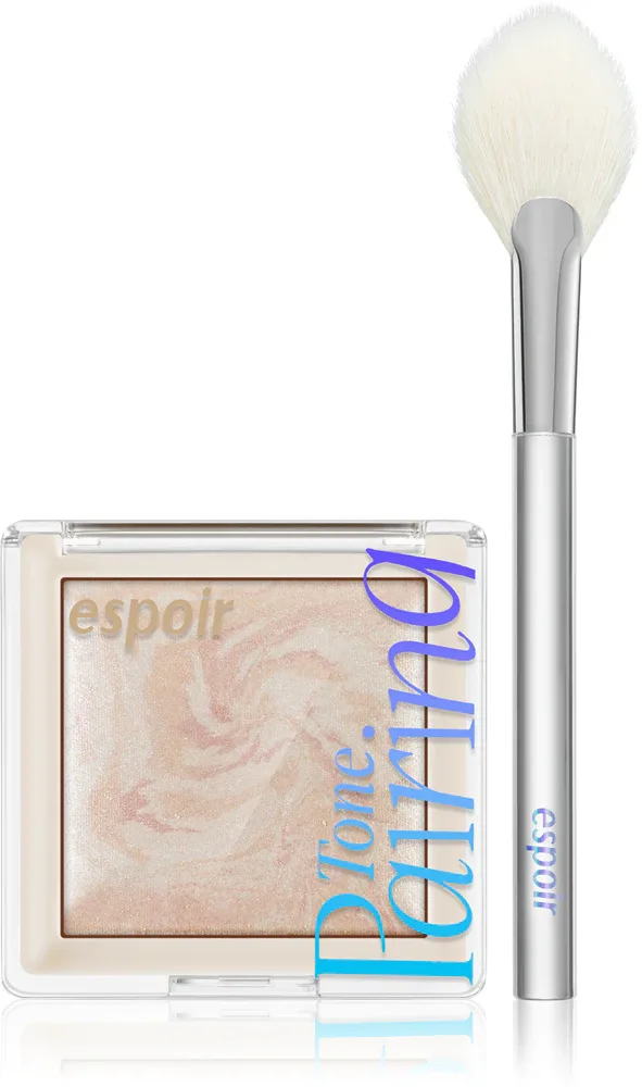 espoir Tone Pairing Highlighter - Розовый хайлайтер для лица и области вокруг глаз с кисточкой, 9.6 г, оттенок Seashell