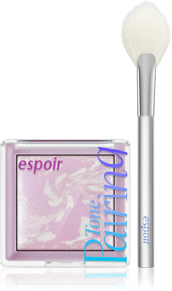 espoir Tone Pairing Highlighter - Розовый хайлайтер для лица и области вокруг глаз с кисточкой, 9.6 г, оттенок Aurora