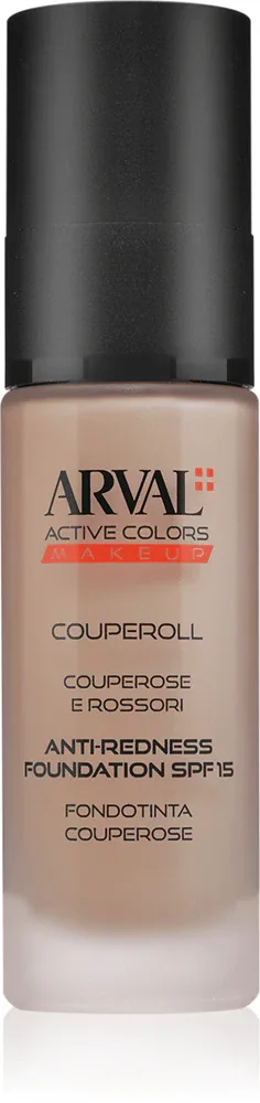 Arval Couperoll Anti-redness foundation SPF15 - Тональный фонд с SPF 15, 30 мл, оттенок 03 Dark Beige