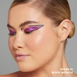 NYX Professional Makeup Epic Wear Metallic Liquid Liner - Долговременный гель-айлайнер, 3.5 мл, оттенок 01 - Black Metal — фото 3