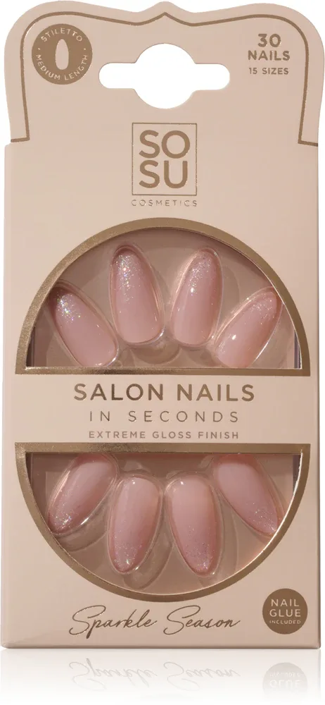 SOSU Cosmetics Salon Nails - искусственные ногти, 30 шт, оттенок Sparkle Season