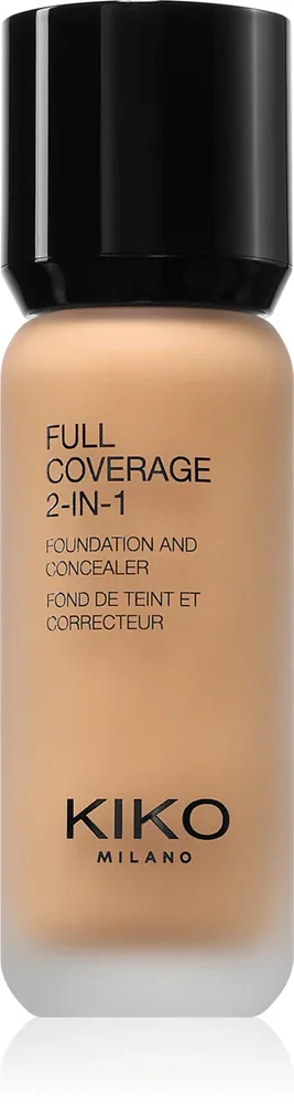 KIKO Milano Full Coverage 2-In-1 - Тональная основа: подкладка и корректор 2 в 1, 25 мл, оттенок 40 Warm Beige