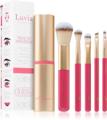 Luvia Cosmetics Prime Vegan Anniversary - Набор кистей с чехлом для путешествий, 1 шт