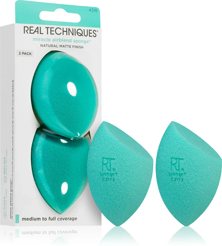 Real Techniques Miracle Airblend Sponge - Кисти для макияжа, 2 шт
