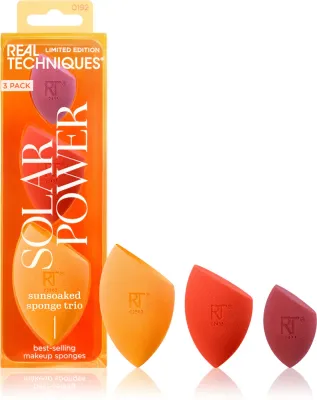 Real Techniques Solar Power Sponge Trio - Кисть для макияжа, 3 шт