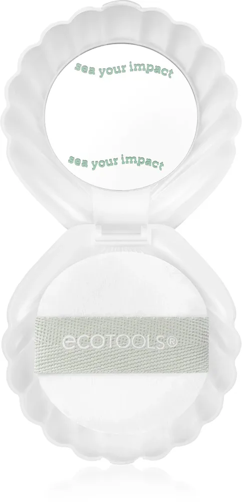 Пуховка для макияжа EcoTools Sea Gems Pearl Puff + Case с футляром, 1 шт