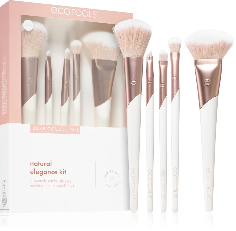 Набор кистей для макияжа EcoTools Luxe Collection Natural Elegance подарочный, 5 шт