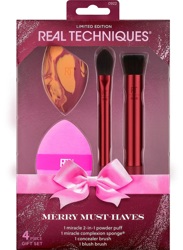 Real Techniques Marry Must-Haves - Кисти для макияжа, 4 шт