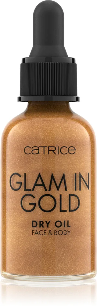 Catrice Glam In Gold Dry Oil - Сухое масло с блестками для лица и тела, 30 мл, оттенок 010 Stay Golden!