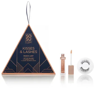 SOSU Cosmetics Limited Edition Kisses & Lashes - Подарочный набор "Персиковое влечение" Peach Lust