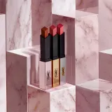 Yves Saint Laurent Rouge Pur Couture The Slim Glow Matte - Матовая помада с блеском, увлажняющая, 2 г, оттенок 213 No Taboo Chili — фото 7
