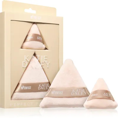 Пуховки для пудры BPerfect Katie Daley Perfect Powder Puff Duo набор, мягкая ткань, 2 шт