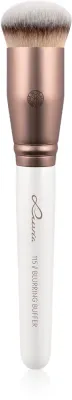Кисть для лица Luvia Cosmetics Prime Vegan Blurring Buffer для кремовых и пудровых средств, синтетический ворс, 1 шт 115 (Pearl White / Metallic Coffee Brown)