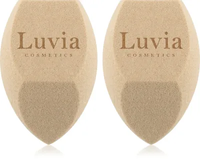 Спонжи для макияжа Luvia Cosmetics Tea Make-up Sponge Set для тонального средства, с ультрамягкой поверхностью, 2 шт