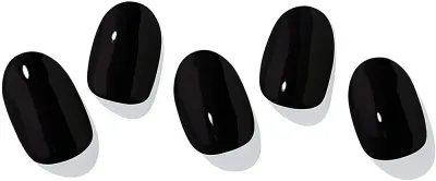Гель-стикеры для ногтей ohora Gel Nail Sticker N Onyx, чёрные, с блестящим финишем, 1 шт