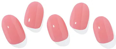 Гель-стикеры для ногтей ohora Gel Nail Sticker N Cream Glow, розово-коралловые, с блестящим финишем, 1 шт