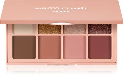 Палетка теней для век Paese Warm Crush матовых и мерцающих, с зеркальцем, 11 г