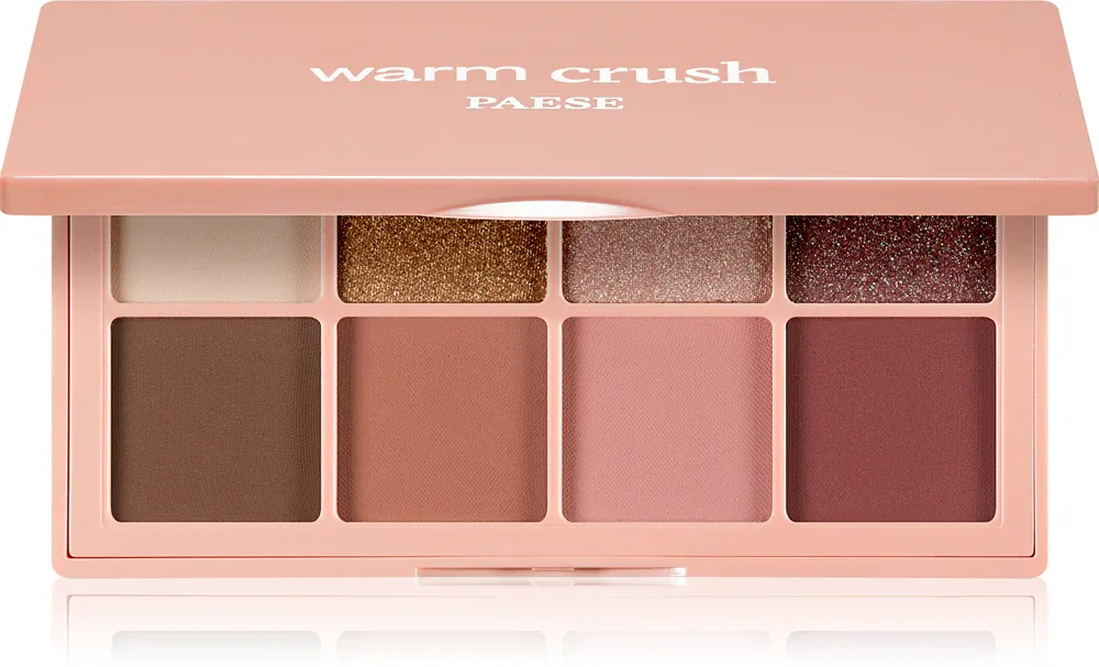 Палетка теней для век Paese Warm Crush матовых и мерцающих, с зеркальцем, 11 г
