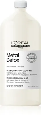 L’Oreal Professionnel Serie Expert Metal Detox - Глубоко очищающий шампунь для окрашенных и поврежденных волос, 1500 мл