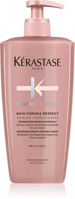 Kerastase Chroma Absolu Bain Chroma Respect - Увлажняющий шампунь для окрашенных волос, 500 мл (KER04390)