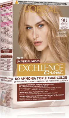 L’Oreal Paris Excellence Universal Nudes - стойкая краска для волос, 1 шт, оттенок VLT BLOND 9U