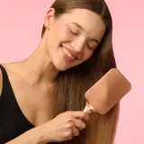 BrushArt Hair Boar bristle paddle hairbrush - Расческа для волос с волосом дикого животного, 1 шт — фото 3